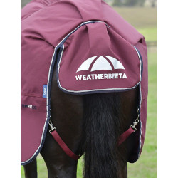 Couverture ComFiTec Essential Turnout Weatherbeeta 220g cou détachable Bordeaux / marine