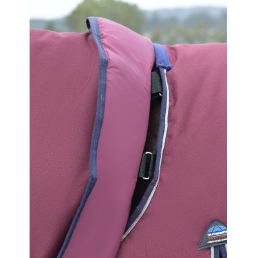 Couverture ComFiTec Essential Turnout Weatherbeeta 220g cou détachable Bordeaux / marine