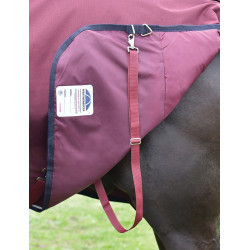Couverture ComFiTec Essential Turnout Weatherbeeta 220g cou détachable Bordeaux / marine