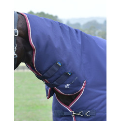 Couverture ComFiTec Essential Turnout Weatherbeeta 50g combo Marine / bordeaux Bleu
