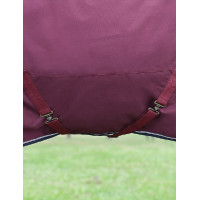 Couverture ComFiTec Essential Turnout Weatherbeeta 50g cou détachable Bordeaux / marine