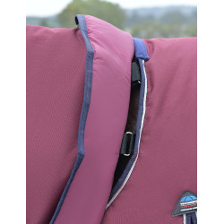 Couverture ComFiTec Essential Turnout Weatherbeeta 50g cou détachable Bordeaux / marine
