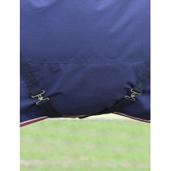 Couverture ComFiTec Essential Turnout Weatherbeeta 50g cou détachable Marine / bordeaux Bleu Couverture ComFiTec Essential Turnout Weatherbeeta 50g cou détachable Marine / bordeaux Bleu