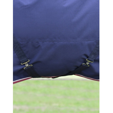 Couverture ComFiTec Essential Turnout Weatherbeeta 50g cou détachable Marine / bordeaux Bleu Couverture ComFiTec Essential Turnout Weatherbeeta 50g cou détachable Marine / bordeaux Bleu