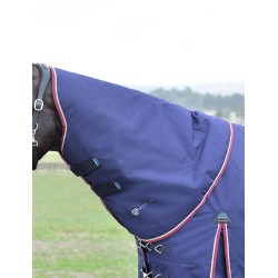 Couverture ComFiTec Essential Turnout Weatherbeeta 50g cou détachable Marine / bordeaux Bleu Couverture ComFiTec Essential Turnout Weatherbeeta 50g cou détachable Marine / bordeaux Bleu