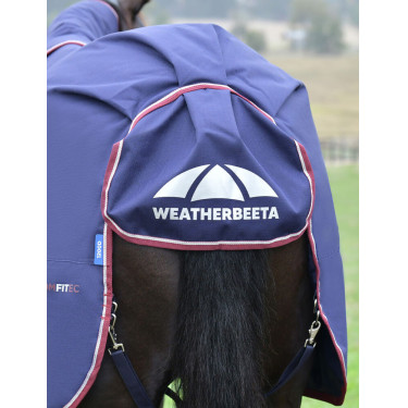 Couverture ComFiTec Essential Turnout Weatherbeeta 50g cou détachable Marine / bordeaux Bleu Couverture ComFiTec Essential Turnout Weatherbeeta 50g cou détachable Marine / bordeaux Bleu