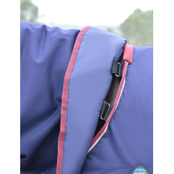 Couverture ComFiTec Essential Turnout Weatherbeeta 50g cou détachable Marine / bordeaux Bleu Couverture ComFiTec Essential Turnout Weatherbeeta 50g cou détachable Marine / bordeaux Bleu