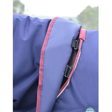 Couverture ComFiTec Essential Turnout Weatherbeeta 50g cou détachable Marine / bordeaux Bleu Couverture ComFiTec Essential Turnout Weatherbeeta 50g cou détachable Marine / bordeaux Bleu