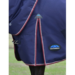 Couverture ComFiTec Essential Turnout Weatherbeeta 50g cou détachable Marine / bordeaux Bleu Couverture ComFiTec Essential Turnout Weatherbeeta 50g cou détachable Marine / bordeaux Bleu