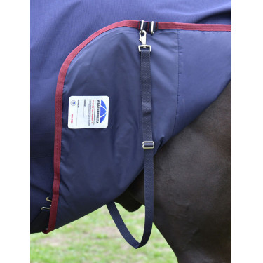 Couverture ComFiTec Essential Turnout Weatherbeeta 50g cou détachable Marine / bordeaux Bleu Couverture ComFiTec Essential Turnout Weatherbeeta 50g cou détachable Marine / bordeaux Bleu