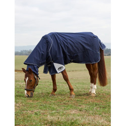 Couverture ComFiTec Ultra Turnout Weatherbeeta cou détachable 100 g Marine Bleu marine