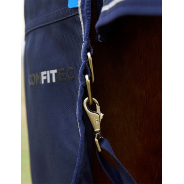 Couverture ComFiTec Ultra Turnout Weatherbeeta cou détachable 100 g Marine Bleu marine