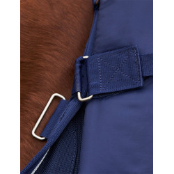 Couverture ComFiTec Ultra Turnout Weatherbeeta cou détachable 100 g Marine Bleu marine