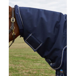 Couverture ComFiTec Ultra Turnout Weatherbeeta cou détachable 100 g Marine Bleu marine