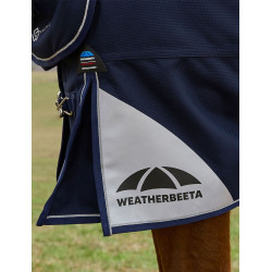 Couverture ComFiTec Ultra Turnout Weatherbeeta cou détachable 100 g Marine Bleu marine