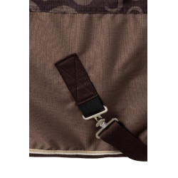 Couverture d'extérieur légère Glasgow avec couvre-encolure Horze Prune au chocolat Couverture d'extérieur légère Glasgow avec couvre-encolure Horze Prune au chocolat