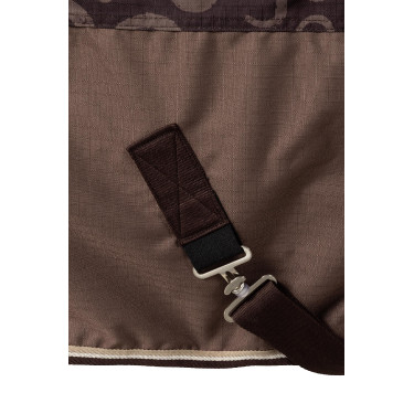 Couverture d'extérieur légère Glasgow avec couvre-encolure Horze Prune au chocolat Couverture d'extérieur légère Glasgow avec couvre-encolure Horze Prune au chocolat