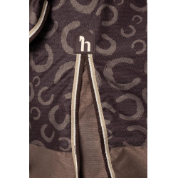 Couverture d'extérieur légère Glasgow avec couvre-encolure Horze Prune au chocolat Couverture d'extérieur légère Glasgow avec couvre-encolure Horze Prune au chocolat