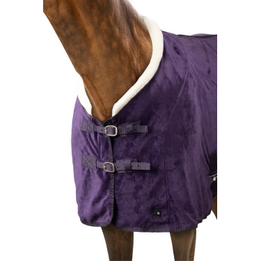 Couverture polaire Lincoln avec tour d'encolure en fourrure Horze Morelle noire Couverture polaire Lincoln avec tour d'encolure en fourrure Horze Morelle noire