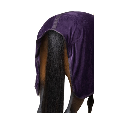 Couverture polaire Lincoln avec tour d'encolure en fourrure Horze Morelle noire Couverture polaire Lincoln avec tour d'encolure en fourrure Horze Morelle noire