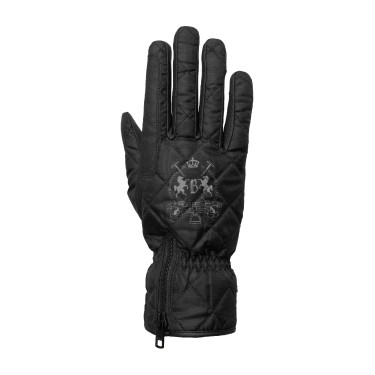 Gants d'équitation imperméables et rembourrés B Vertigo Onyx Beauté noir
