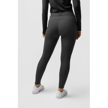 Pantalon d'équitation thermique Horze Grand Prix Pro grip intégral femme Noir