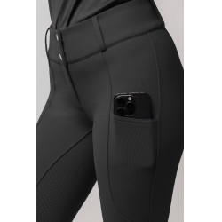 Pantalon d'équitation thermique Horze Grand Prix Pro grip intégral femme Noir