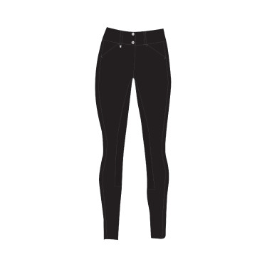 Pantalon d'équitation thermique Horze Grand Prix Pro grip intégral femme Noir