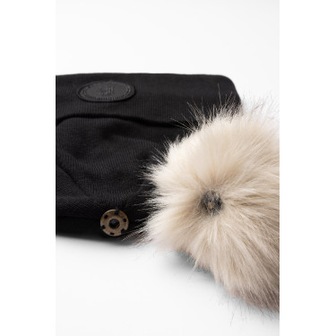Bonnet tricoté pompon amovible B Vertigo Sydney Noir