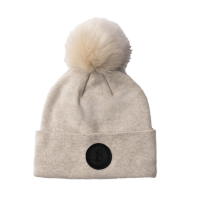 Bonnet tricoté pompon amovible B Vertigo Sydney Brun pumice stone (marron clair) Beige