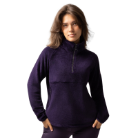 Pull en polaire anorak femme Horze Frieda Morelle noire