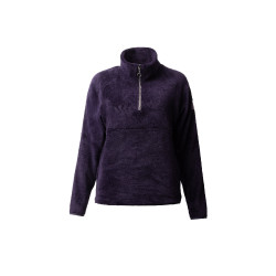 Pull en polaire anorak femme Horze Frieda Morelle noire