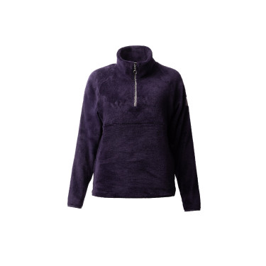Pull en polaire anorak femme Horze Frieda Morelle noire