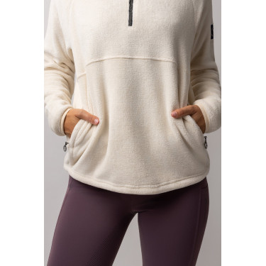 Pull en polaire anorak femme Horze Frieda Bleu jet strem