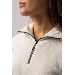 Pull en polaire anorak femme Horze Frieda Bleu jet strem