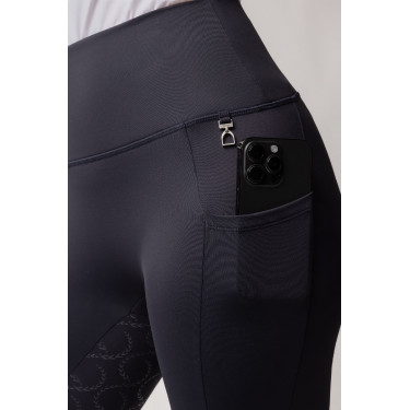 Legging thermique full grip femme Horze Gillian Marine foncé Bleu
