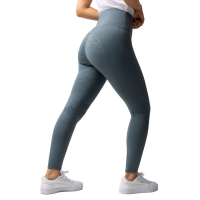 Legging thermique full grip femme Horze Gillian Gris orage