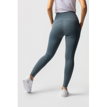 Legging thermique full grip femme Horze Gillian Gris orage