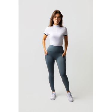 Legging thermique full grip femme Horze Gillian Gris orage