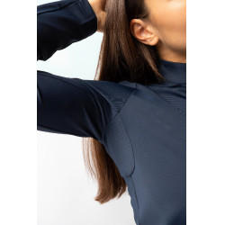 T-shirt d'entraînement àmanches longues femmes Horze Lilian Myrtille Gris