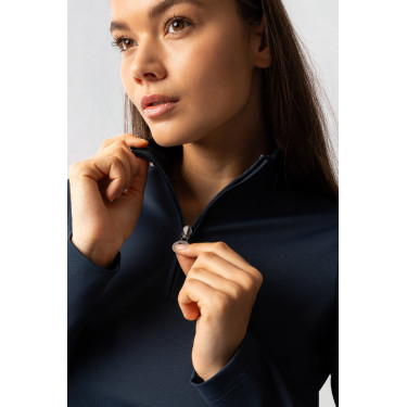 T-shirt d'entraînement àmanches longues femmes Horze Lilian Myrtille Gris