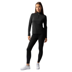 T-shirt d'entraînement àmanches longues femmes Horze Lilian Noir