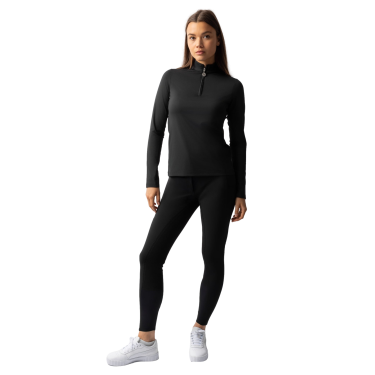 T-shirt d'entraînement àmanches longues femmes Horze Lilian Noir