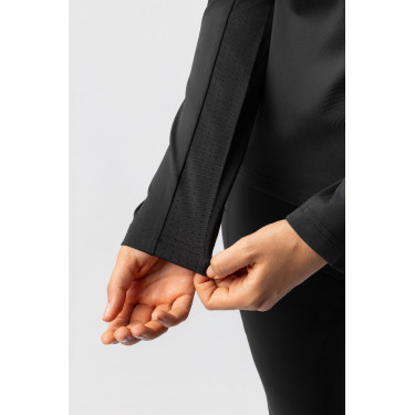 T-shirt d'entraînement àmanches longues femmes Horze Lilian Noir