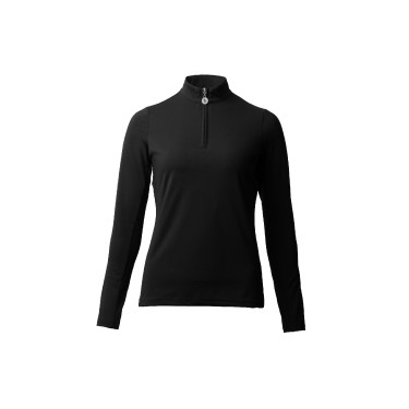 T-shirt d'entraînement àmanches longues femmes Horze Lilian Noir