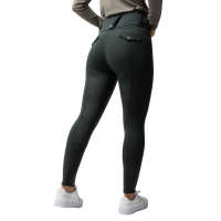 Pantalon thermique de compression fond intégral femme B Vertigo Chiara Vert scarabé