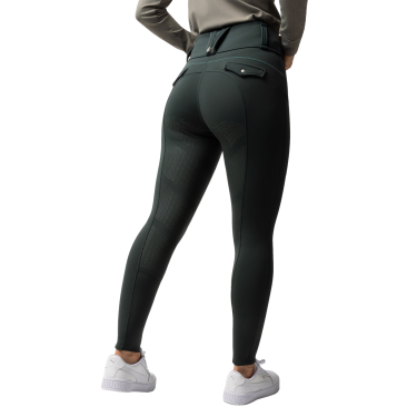Pantalon thermique de compression fond intégral femme B Vertigo Chiara Vert scarabé