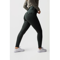 Pantalon thermique de compression fond intégral femme B Vertigo Chiara Vert scarabé