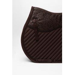Tapis de selle mixte Horze Lucca Prune au chocolat