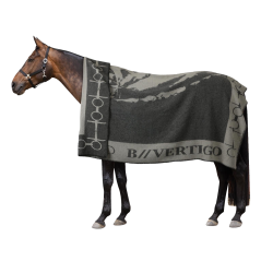Couverture imprimée avec cheval et mors B Vertigo Beauté noir